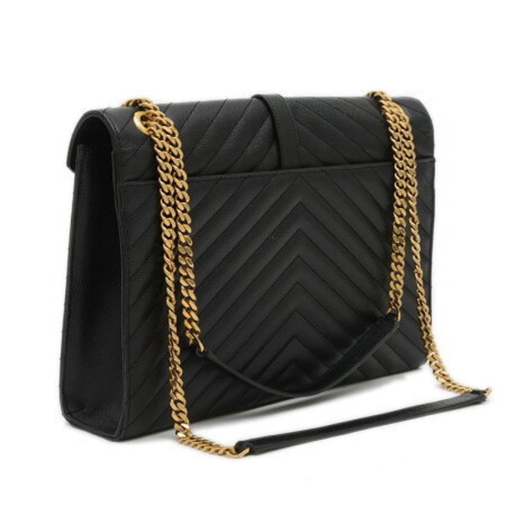 Saint Laurent Yves Envelope Chain Shoulder Bag Black - Picture 2 of 7
